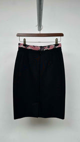 Balenciaga Check Jacquard Hybrid Skirt