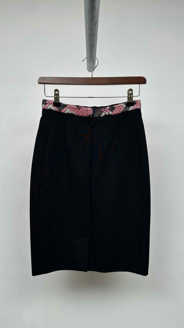 Balenciaga Check Jacquard Hybrid Skirt