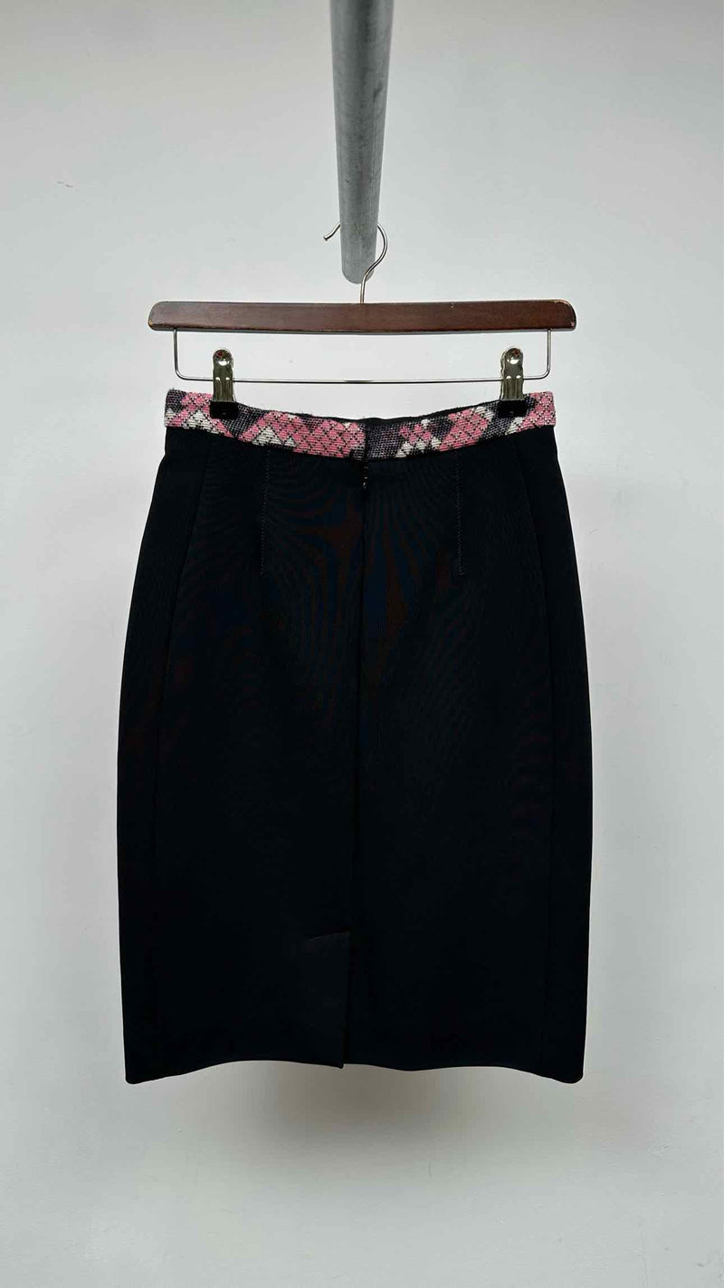 Balenciaga Check Jacquard Hybrid Skirt