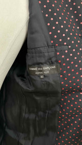 Comme Des Garçons Polka-dot/ Pin-stripe Coat