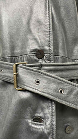 Emporio Armani Skywings Leather Coat