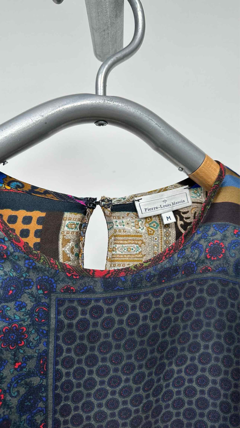 Pierre-Louis Mascia L/S Printed Scarf Silk Top
