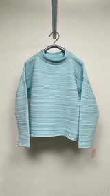 Pleats Please L/S Mock-neck Pleated Top