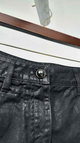Chanel Waxed Low-end Denim Shorts
