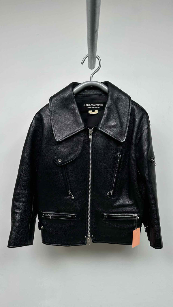 Junya Watanabe Portrait-Collar Leather Jacket