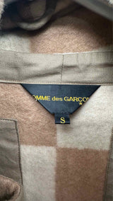 Comme Des Garcons Checker Cut-out Reconstructed Over Coat