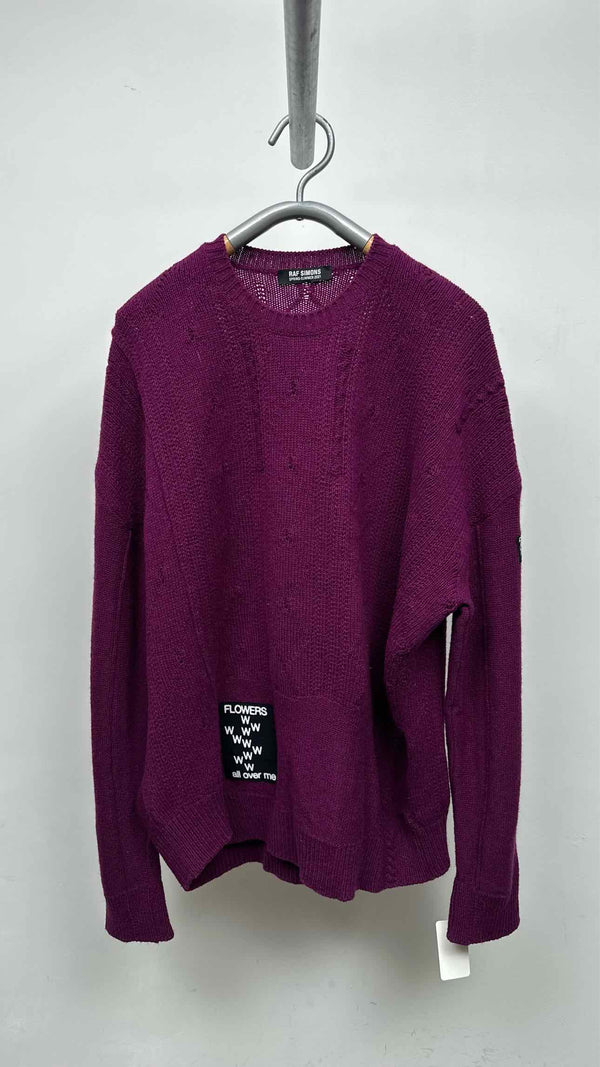Raf Simons Oversized Patched Cable Sweater