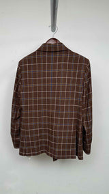 Bode Dunham Plaid Double-breasted Blazer Jacket