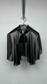 PRADA Sheer Satin Cape