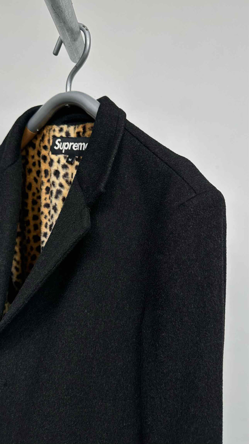 Supreme X Loro Piana Leopard-Fur-Lining Over Coat