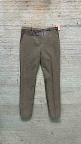 CELINE Leather/ Wool Hybrid Pants