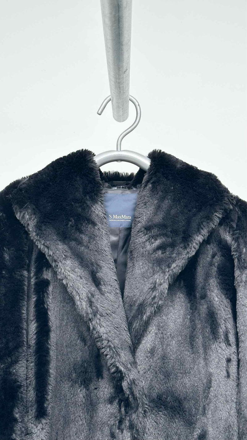 'S Max Mara Velcro Faux-fur Coat
