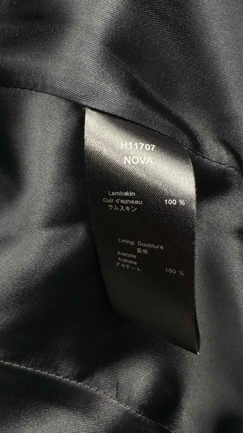 Anne Fontaine Leather Blazer Jacket