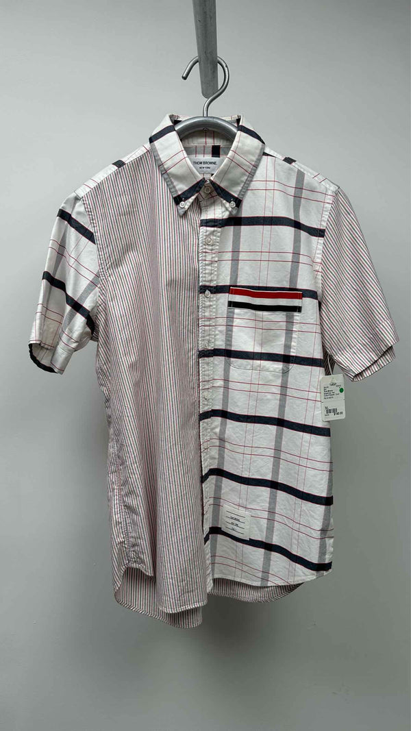 Thom Browne S/S Check Stripe Shirt