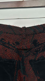 Jean Paul Gaultier "Vampire" Blood Drip Velvet Pants