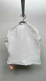 Haat Shibori-Pleat Stand Collar Shirt
