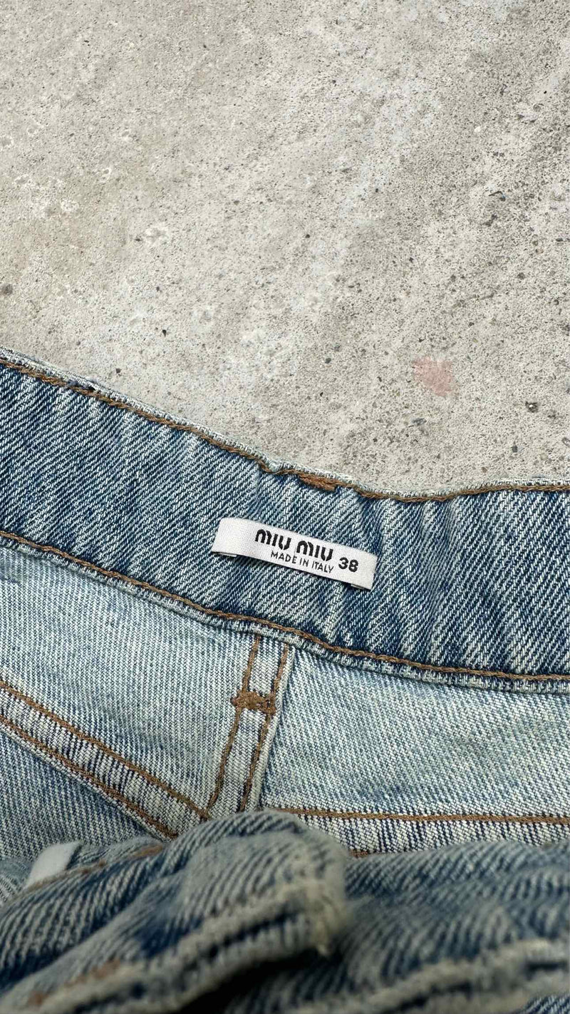 Miu Miu Mini Denim Skirt