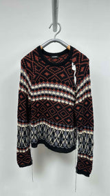 Raf Simons Iron-ring Cut-out Nordic Sweater