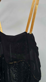 Bode N/S Corinthia Teddy Lace Silk Mini Dress