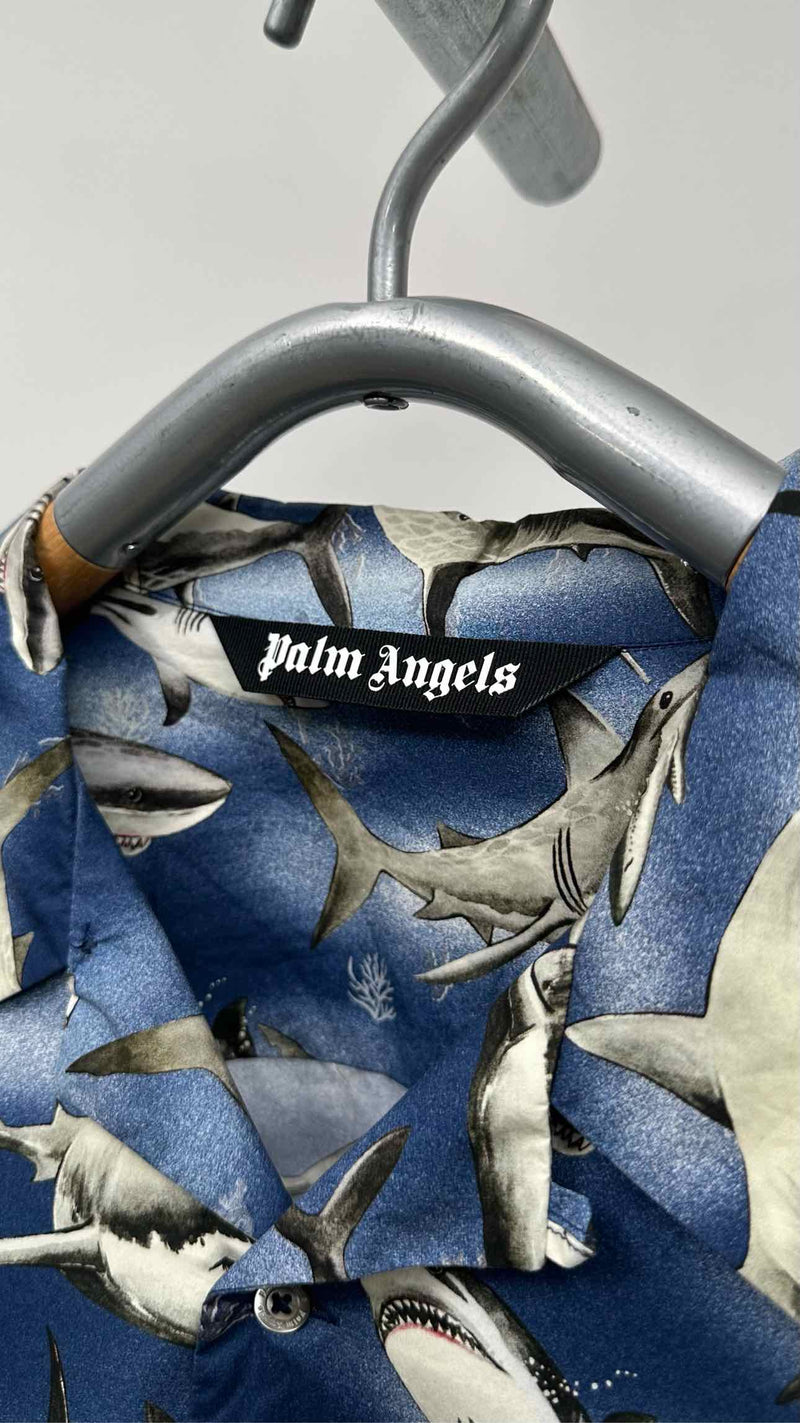 Palm Angels Shark Print S/S Shirt