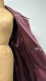 Miu Miu Oversized Distressed Leather Coat