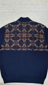 Dries Van Noten Back Jacquared Zip-up Sweater