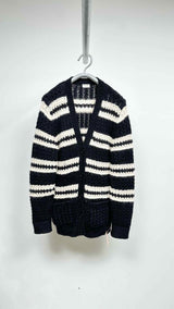 Saint Laurent Border Mohair Long Cardigan
