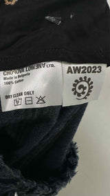 Chopova Lowena Fringe-stripe Denim Skirt