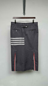 Thom Browne 4Bar Back-slit Long Skirt