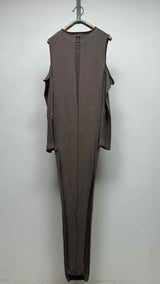 Rick Owens L/S Bottom-slit Shoulder Cut-out Dress