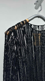 Uma Wang L/S Stripe Mesh Top