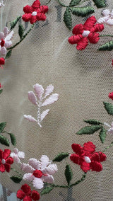 Simone Rocha Embroiderd Mesh Wrap Apron Skirt