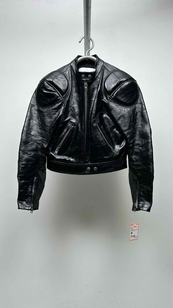 Vaquera Padded Leather Racer Jacket