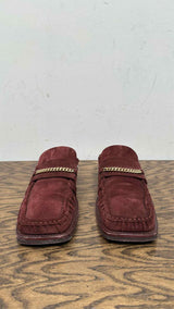 Martin Rose Square-toe Suede Mules