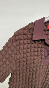 Eckhaus Latta Bubble-texture Polo Shirt