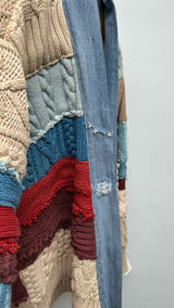 Greg Lauren Reconstructed Knit Docking Haori Jacket