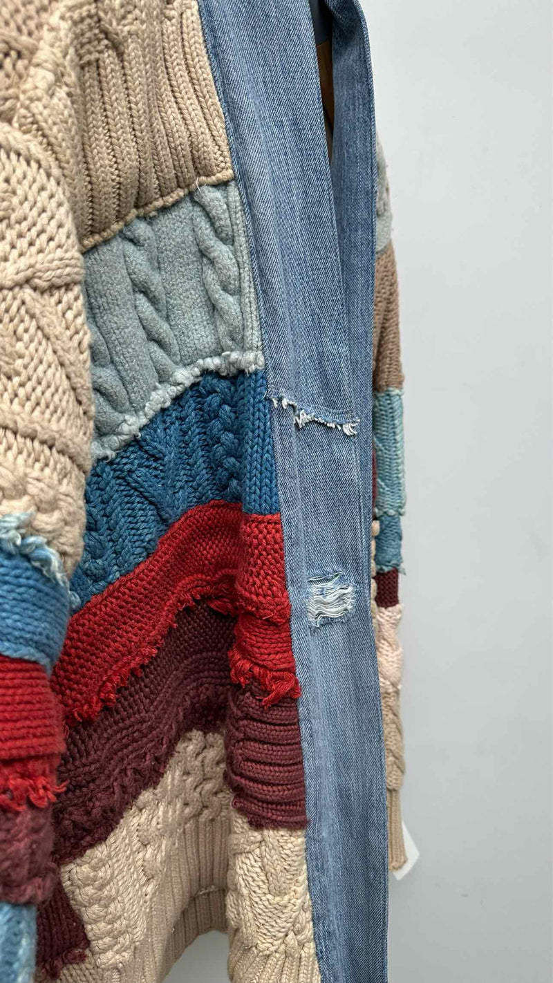 Greg Lauren Reconstructed Knit Docking Haori Jacket