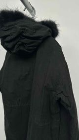 Post Archive Faction M66 Zip-up Fur Collar Coat