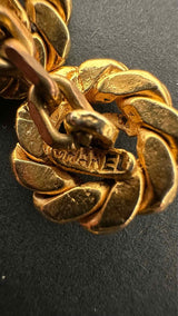 Chanel CC Logo Round Chain Cufflinks