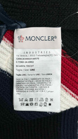 Moncler Fringe Tricolor Scarf