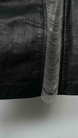 Plein sud Chain-detailed Leather Mini Skirt