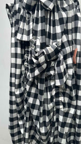 Comme Des Garcons N/S Multi-bow Checker Gathered Dress