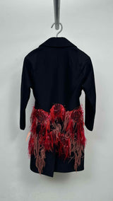 Dries Van Noten Tinsel Yarn Fringe Light Coat