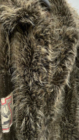 Martin Rose Patched Faux-fur Coat