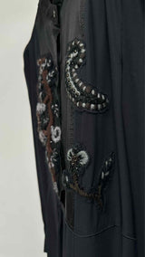 Miu Miu L/S Embroidered Patched Silk Dress