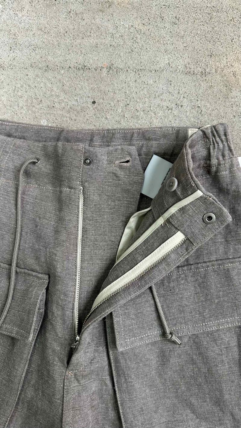 Hed Mayner Heavy-weight Linen Wide Cargo Pants