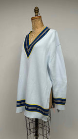 Burberry Oversized Side-Slit V-neck Sweater