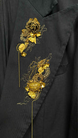 Dries Van Noten Double-breasted Brouch-detailed Jacket