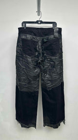 Paradoxe Paris Layered Leather Textured Jeans