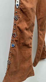 Kapital Studed Corduroy Flare Pants